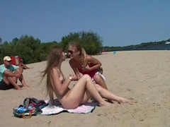 Find-Best-Lesbians.com presents: Totally naked teenager on spy beach