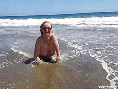 Find-Best-Lesbians.com presents: The beach whore for everyone on gran canaria uncut