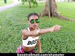Find-Best-Lesbians.com presents: Exxxtrasmall - cute tiny ebony bounces on big cock
