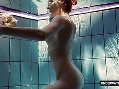 Find-Best-Lesbians.com presents: Hot big titted teen lera swimming in the pool