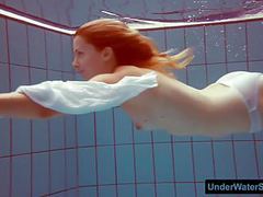 Find-Best-Lesbians.com presents: Redhead in a white dress and sexy bikini