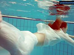 Find-Best-Lesbians.com presents: Redhead diana hot and horny in a white dress