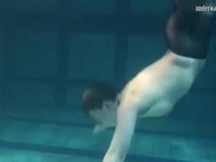 Find-Best-Lesbians.com presents: Sporty girl in black pantyhose swims erotically