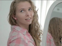 Find-Best-Lesbians.com presents: Teen beauty with curly hair blows him