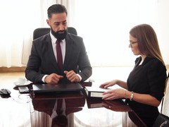 Find-Best-Lesbians.com presents: Erotic fucking in the office with gorgeous secretary eveline dellai