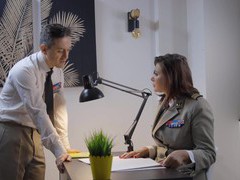 Find-Best-Lesbians.com presents: Rebecca volpetti wearing nylon stockings getting fucked hard