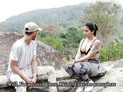 Find-Best-Lesbians.com presents: On a camping trip i fuck my neighbor's pussy outdoors creampie - porn in spanish