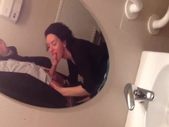 Find-Best-Lesbians.com presents: Homemade bathroom blowjob from beautiful wife