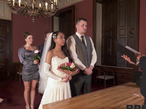 Find-Best-Lesbians.com presents: Hot ass bride killa raketa drops her panties to ride a hard dick