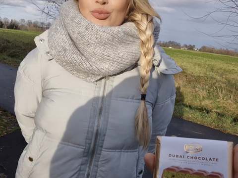 Find-Best-Lesbians.com presents: I blow and fuck a stranger for the last dubai chocolate from the discount store - risky public sex - litclit