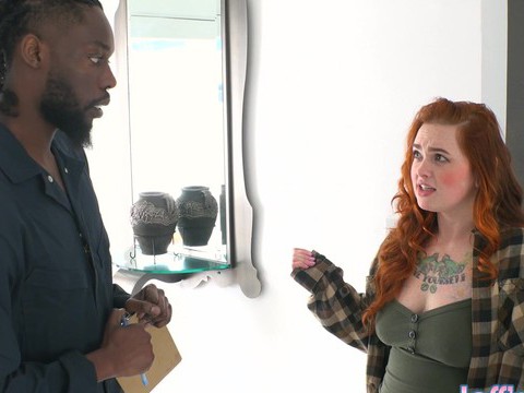 Find-Best-Lesbians.com presents: Curvy redhead adora bell seduces a black stud