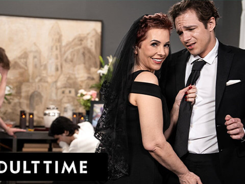 Find-Best-Lesbians.com presents: Adult time - horny tattooed gilf ruby lynne caught fucking big dick stud during her hubby's funeral!