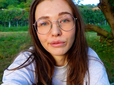 Find-Best-Lesbians.com presents: Alone? outside on the fields i presnet my huge labia teen pussy and clit