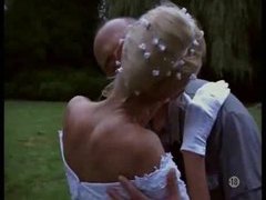 Find-Best-Lesbians.com presents: Naughty bride taken outdoors by two guys