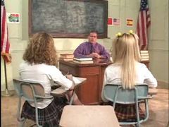 Find-Best-Lesbians.com presents: Schoolgirls on the desk having teacher sex
