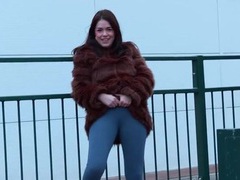 Find-Best-Lesbians.com presents: Public pissing play makes this girl so horny