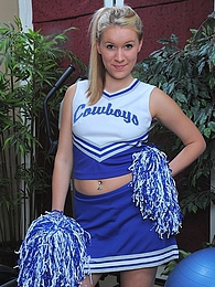 Find-Best-Lesbians.com presents: Cheerleader Kristi Kay drops pompoms and gets naked