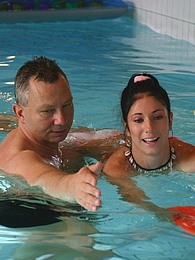 Find-Best-Lesbians.com presents: Brunette teenage beauty fucked by a horny swim teaching paps