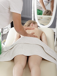 Find-Best-Lesbians.com presents: Oiled up blonde teen Raphael getting fucked on massage table