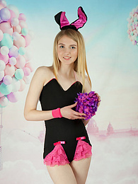 Find-Best-Lesbians.com presents: This tight blonde bunny has some smoking hot fun with stripping her clothes and playing with her flower