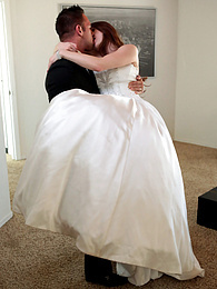 Find-Best-Lesbians.com presents: Bride with big fake tits Veronica Vain gets her trimmed pussy nailed deep